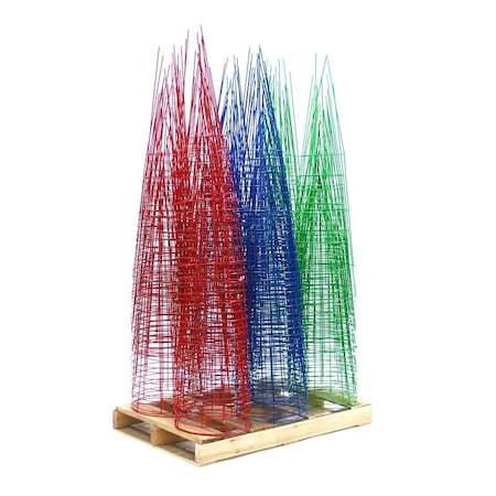 Glamos Wire Plant Support, 54 in L, 16 in W, FuchsiaLight GreenOrangeRedYellow 71654