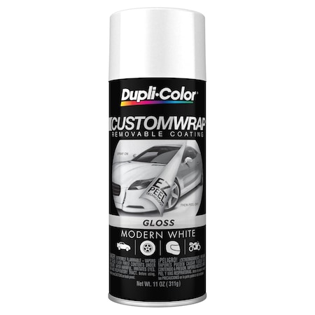 Vht Paint Custom Wrap Removable Coating; Gloss Modern White; Aerosol Can; 11 Ounce CWRC841