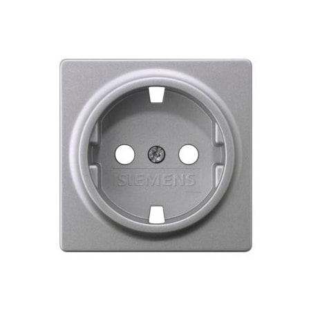 Siemens DELTA i-system aluminum metallic for SCHUKO socket outlets, cover plate 55 x 55 mm 5UH1083