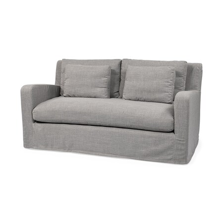 Homeroots 69" Gray Fabric Sofa 607321