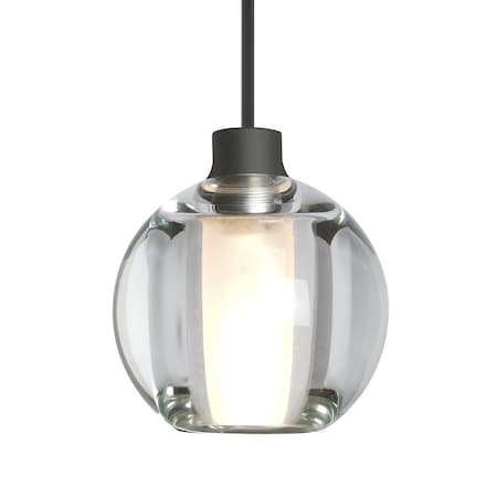 Besa Lighting Besa Boca 5 Pendant, Clear, Black Finish, 1x 35W MAX GY6.35 Base 1XT-BOCA5CL-BK