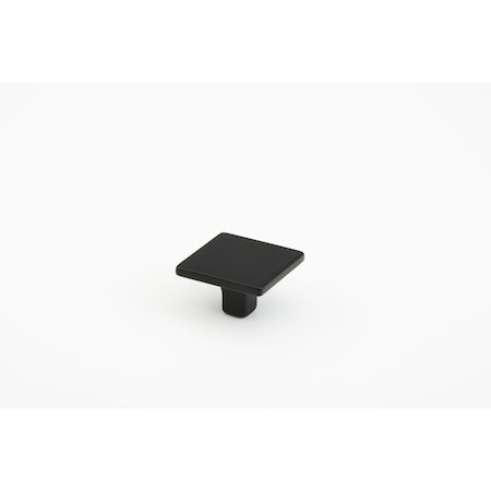 Schaub 1-3/8in Armadio Square Cabinet Knob Matte Black Finish 360-MB