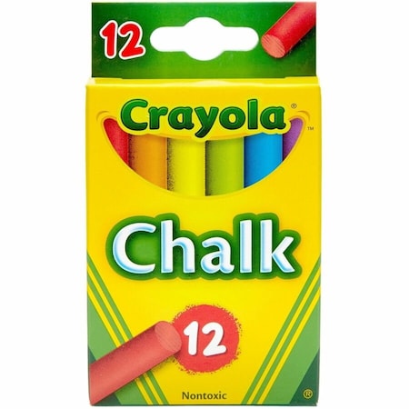 Crayola Colored Chalk, 3.3'' x 0.4'', 12PK 51-0816