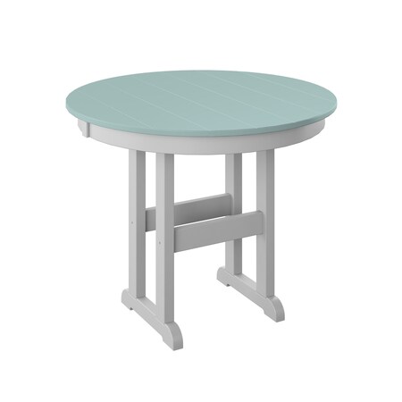 Polybird 38" ROUND TABLE.         SAGE AND WHITE POLYBIRD P15-R