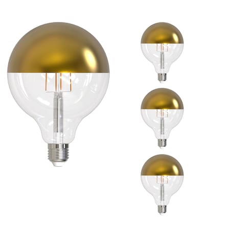 Bulbrite LED Filament 6W, Dimmable G40, Clear Glass, E26 Base, 2700K, 500 Lm, 4PK 862852
