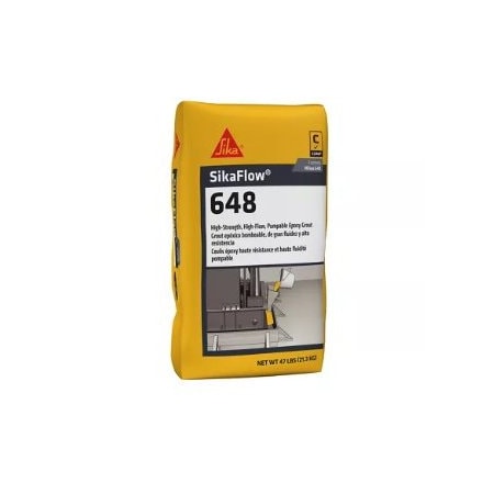 Sika SikaFlow 648 Low Dust High-Strength, High-Flow, Chemical Resistant Epoxy Grout Kit Part C 47LB Bag 809594