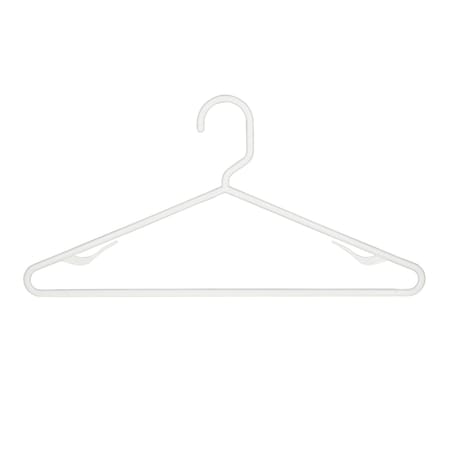 Laundry 360 6 Pack Plastic Hangers in White W-83001-WHIT
