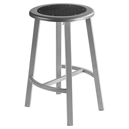 National Public Seating Black Center Metal Stool, 24 TTSG24-S10