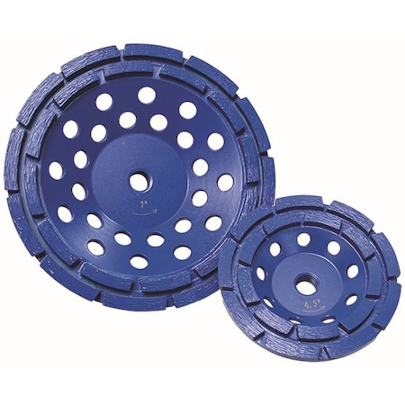 Diamond Star Blue Double Row Cup Grinder 7" X 5/8"-11 70391