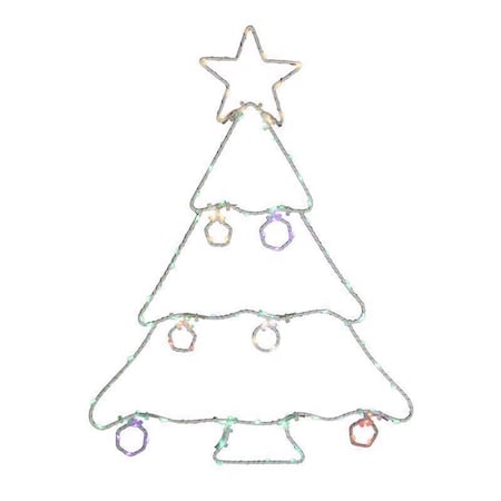Celebrations LED Multi Christmas Tree Silhouette 17 in. Hanging Decor 17TRA