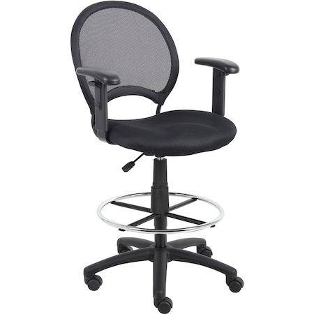 Boss Mesh Drafting Stool W/ Adjustable Arms B16216