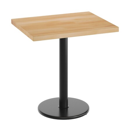 Flash Furniture Bennett 24 in x 30 in Solid Wood Indoor Tabletop in Natural with 18 in Round Dining Height GSF-REC2430-NAT-TR18-GG