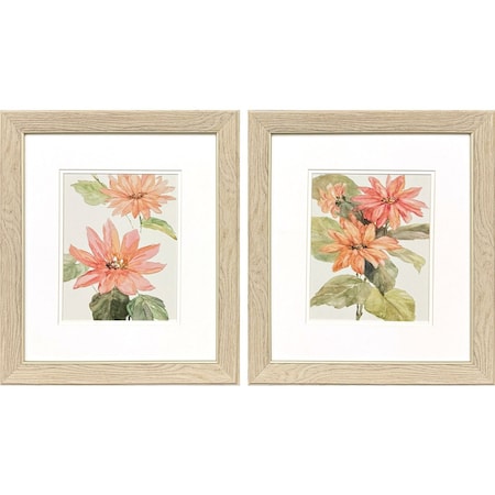 Homeroots Set Of Two Just Peachy Brown Framed Wall Art, 2PK 649318