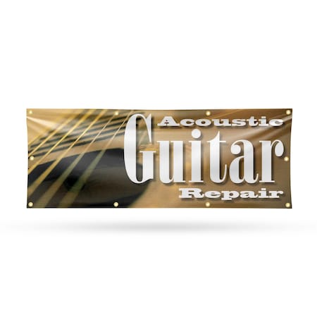 Signmission Acoustic Guitar Repair, 36 Inch x 96 Inch, Vinyl Banner B-96-30453
