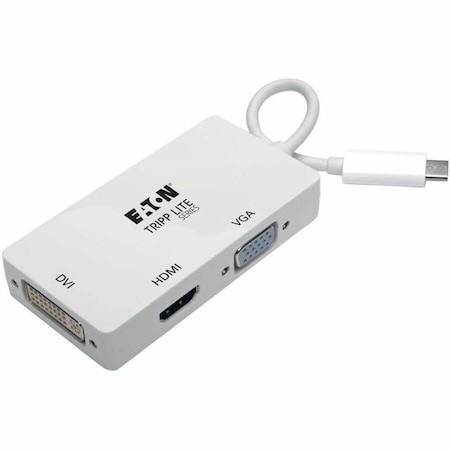 Eaton Tripp Lite Series USB-C Multiport Adapter M/3xF - 4K HDMI, DVI, VGA, HDCP, White U444-06N-HDV4K