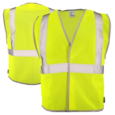 Dome75 Hi-Vis Economy Safety Vest 6X/7X Class ANSI/ISEA 107-2020 Class 2 , Hook and Loop DV1121
