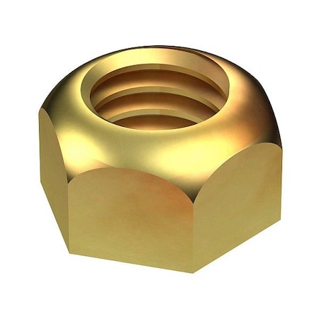 Huyett Hex Nut, 3/8-16, Steel, Grade L9, Cadmium Plated, 3/8 in Ht, 100 PK 446006