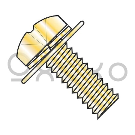 Diablo M2.5X6W6.5 JIS B1188 Phil Pan Split Washer Flat Washer Sems M/S Zinc Yellow, 4000PK 369963