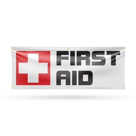 Signmission First Aid, 24 Inch x 72 Inch, Vinyl Banner B-72-30631