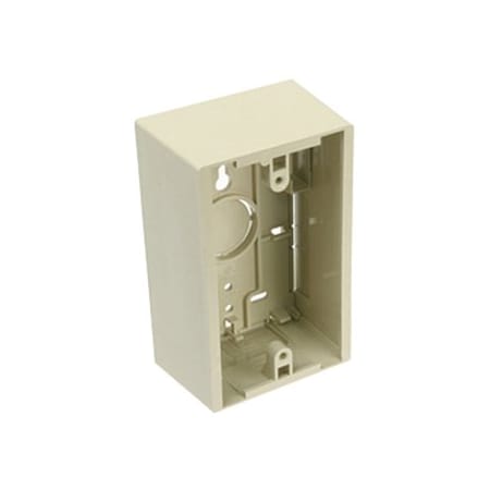 Leviton Electrical Box, Back Box Type, 1 Gang, Plastic, Rectangular Shape 42777-1IA