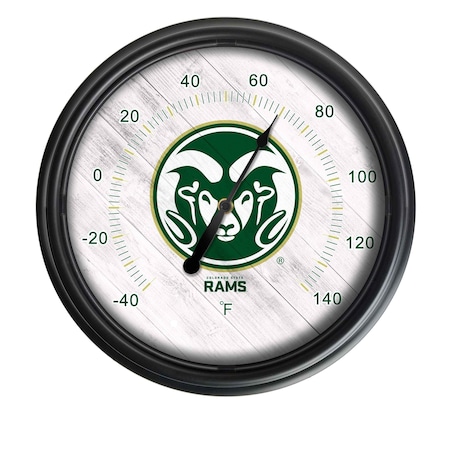 Holland Bar Stool Co Colorado State University Indoor/Outdoor LED Thermometer ODThrm14BK-08ColoSt