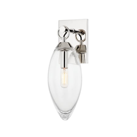 Hudson Valley Lighting Nantucket 1 Light Wall Sconce 4.5 In. Polished Nickel 7900-PN