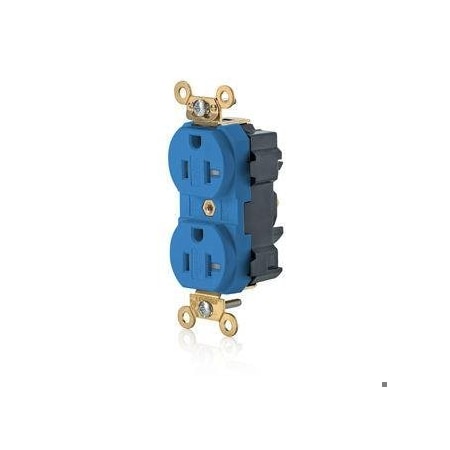 Leviton Straight Blade Receptacle, 5-20R, 20 A, 125V AC, Flush Mount, Self-Grounded M5362-SGB