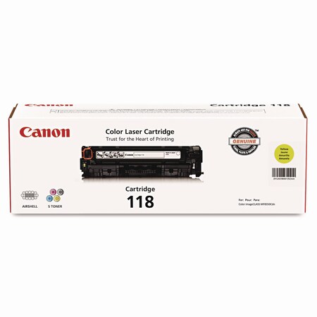 Canon 2659B001 (118) Toner, 2900 Page-Yield, Yellow 2659B001