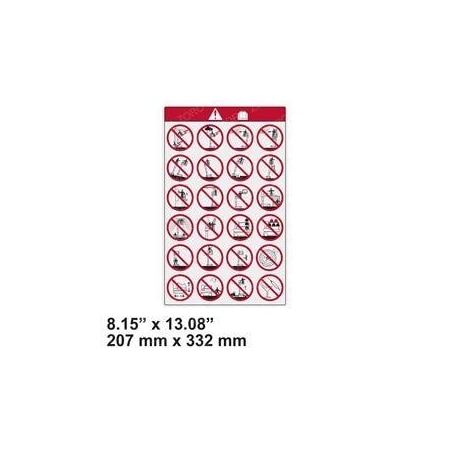 Skyjack REPLACEMENT DECAL, WARNING HAZARDS, MAS 173235