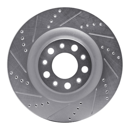 Dynamic Friction Co DFC Brake Rotor - Drilled and Slotted - Silver 631-16013L