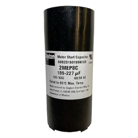 Dayton Motor Start Capacitor, Round 2MEP8