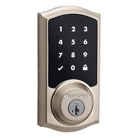 Kwikset Single Cylinder Deadbolt, 1" L Throw, Zinc 916TRL-15-SMT-RCALFD