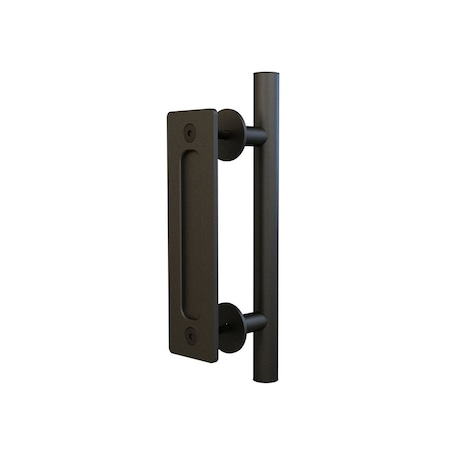 Pamex Handle with Flush Pull Matte Black Finish DD1110PL4BL