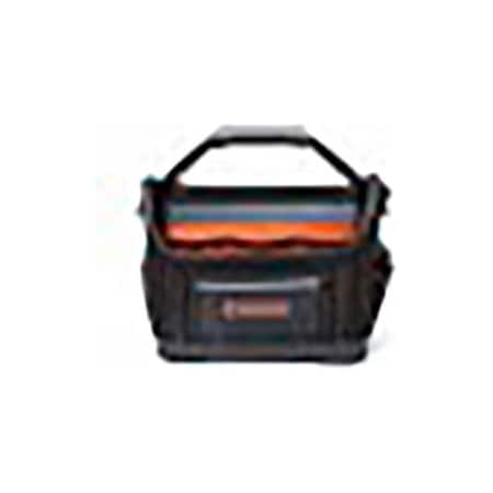 Apex Tool Group Tool Bag, Crescent 14" Tradesman Open Top Tool Bag, Black/Gray & Rawhide, Gray CTB1410