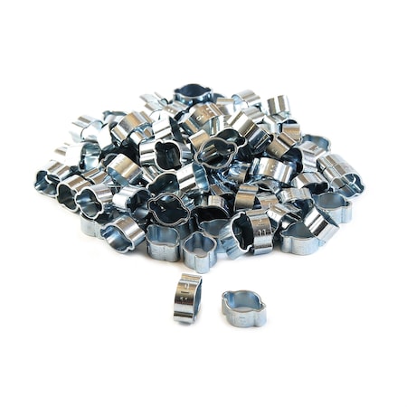 Primefit OHC Zinc-Plated Steel Double Ear Hose Clamps, Range 9mm-11mm, 100PK OHC11-100