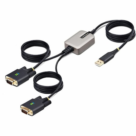 Startech.Com 13FT 4M 2-PORT USB TO SERIAL ADAPTER CABLE, INTERCHANGEABLE DB9 SCREWS/NUTS, COM 2P6FFC-USB-SERIAL
