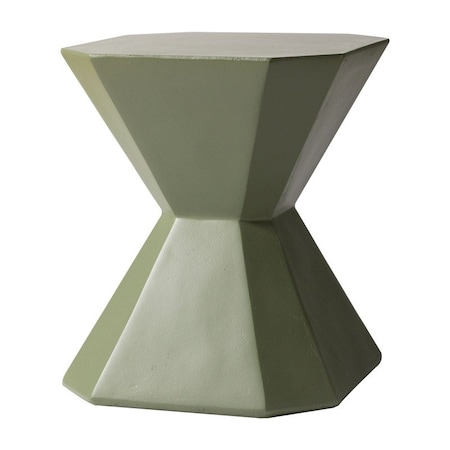 Leisuremod Azure 17 in Modern Round Fiberstone Side Table, Weather-Resistant, Fully Assembled AST17OG