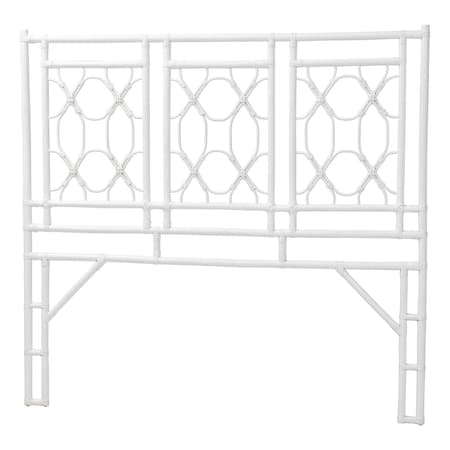 Bali & Pari Sampson Bohemian White Rattan Queen Size Standalone Headboard 251-13864-ZORO