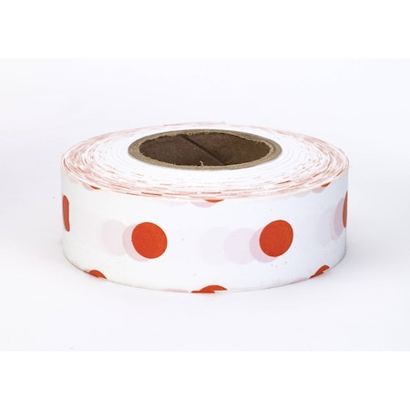 Mutual Industries FLAGGING TAPE ORANGE WHITE DOT, 12PK 16002-345-1875