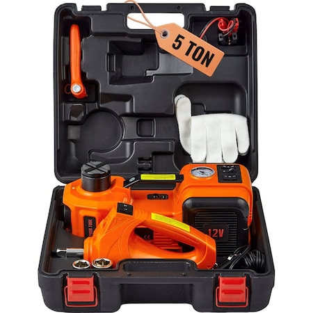 Vevor 5 Ton 12V Electric Car Floor Jack Hydraulic w/Built-in Tire Inflator Pump ZSY01-2-0751