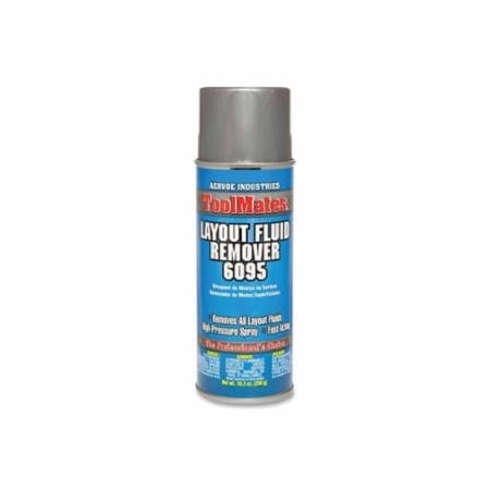 Crown ToolMates 6095 Layout Fluid Remover, 16 oz, Aerosol Can, Ketone Odor, 12PK 205-6095