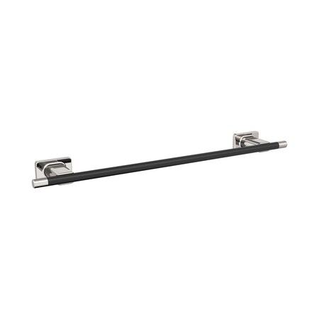 Amerock Esquire Polished Nickel/Black Bronze Contemporary 18 in 457 mm Towel Bar BH26614PNBBR