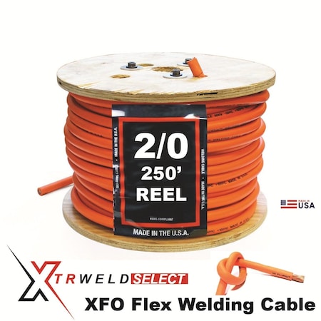 Xtrweld WCS2/0XFO-250 Select Welding Cable, XFO, 600V, 2/0 AWG, 250', Priced per Foot UF0508