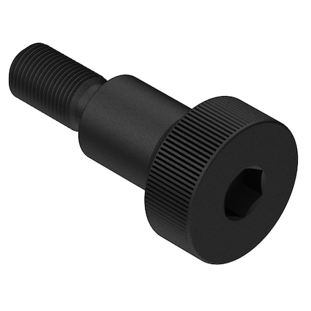 Ampg Cap Head Shoulder Bolts Knurled Hex Drive Coarse Thread 1/4in x 1/2in Grade 316 SS Black Oxide BLTS18-0250-0500316B