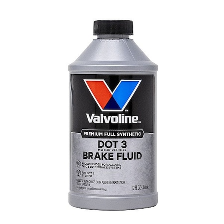 Valvoline Brake Fluid, Glycol, Yellow, 12 oz VV503