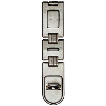 Master Lock 722DPF Latching Hasp, 7-3/4 in L, 11/16 in W, Steel, Zinc, 7/16 in Dia Shackle 722D