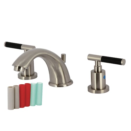 Kingston Brass Widespread Bathroom Faucet with Pop-Up Drain, Brushed Nickel KB8968CKL