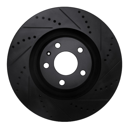Dynamic Friction Co DFC Brake Rotor - Drilled and Slotted - Black 633-73038R