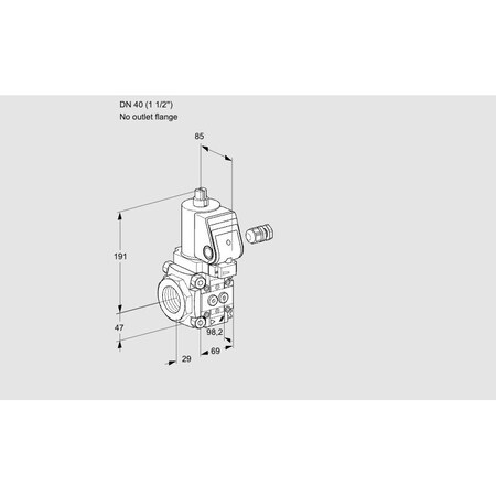 Honeywell Kromschroder Solenoid Gas Safety Valve - VAS Series, Class A, 500 mbar Max Pressure KS88013377