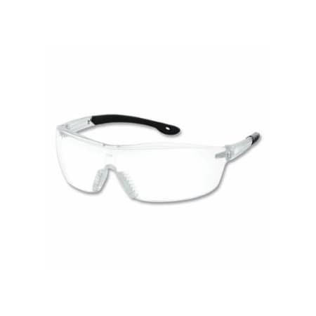 In-Sight Safety Glasses, Clear Lens, Polycarbonate Lens/Frame, Hard/Anti-scratch Coating, Clear Frame, 12PK 472-85-2107CLR